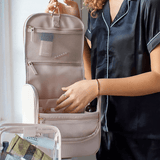 Kosmetiktasche mit Aufhängung M | Rosa Blush – Vorbestellung