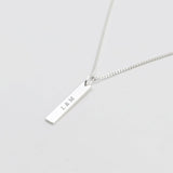 Personalised engraving pendant bar | silver