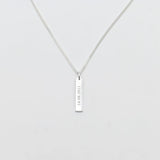 Personalised engraving pendant bar | silver