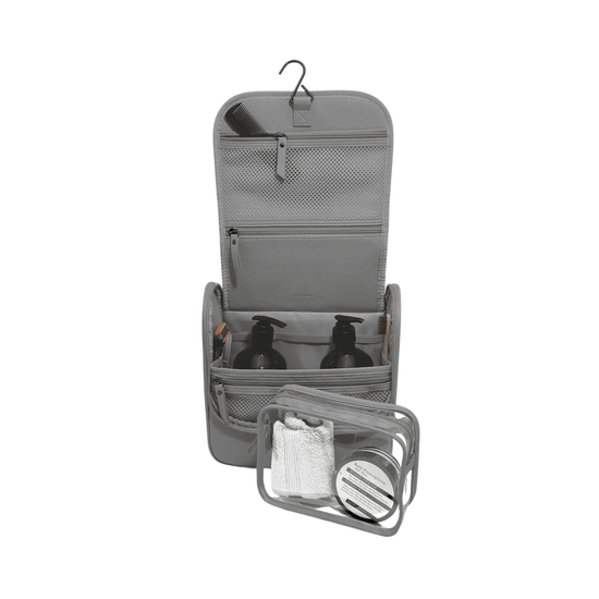 Kosmetiktasche mit Aufhängung M | Stone Grey – Vorbestellung