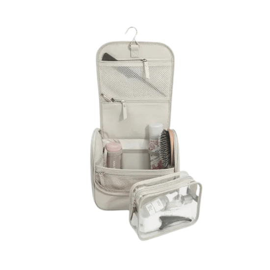 Kosmetiktasche mit Aufhängung M | Sand – Vorbestellung