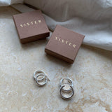 Chunky Hoop Earrings | Silver