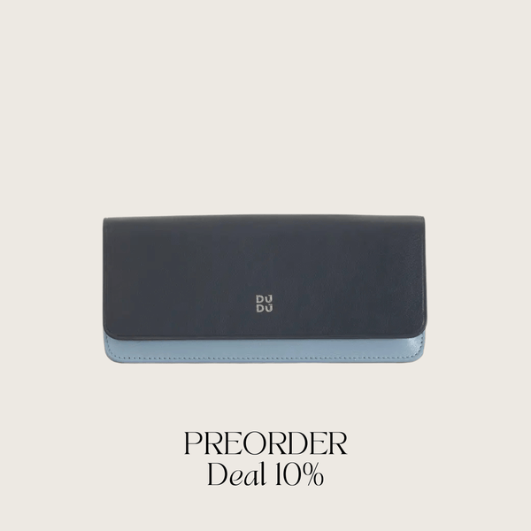Cosmetic Bag Grained Leather | Dark Red & Gold