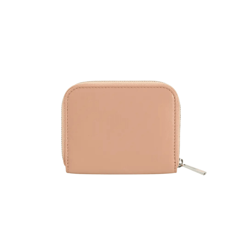 Cosmetic Bag Grained Leather | Dark Red & Gold