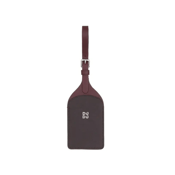 Cosmetic Bag Grained Leather | Dark Red & Gold
