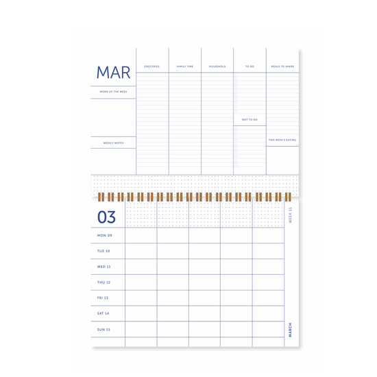 Familien Kalender 2026 | Flow Blue
