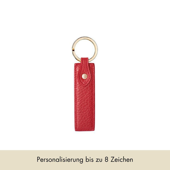 Schlüsselanhänger Classic genarbtes Leder | Scarlet & Gold
