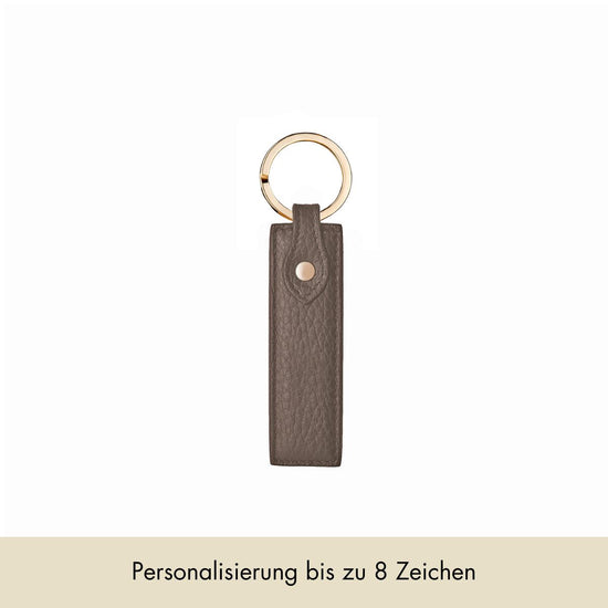 Keychain Classic Grained Leather | Warm Earth & Gold