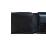 Geldbörse Classic Genarbtes Leder | Schwarz - Personalisierte Geldbörse für Männer - mit Gravur | MERSOR | MERSOR
