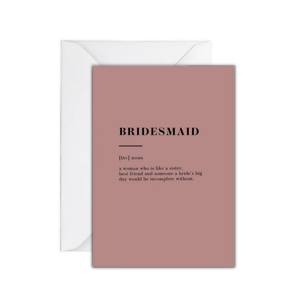 Grußkarte Bridesmaid im Geschenkset | MERSOR