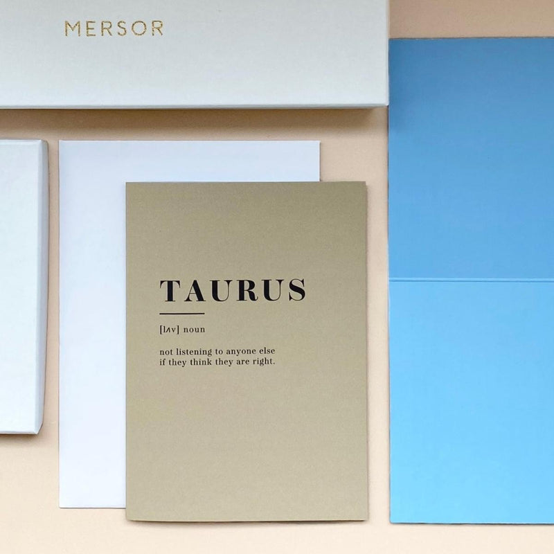 Grußkarte Taurus als Geschenk | MERSOR