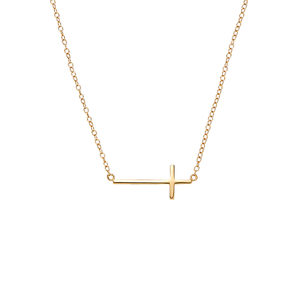 Halskette mit Kreuzanhänger Gold von NOELANI 