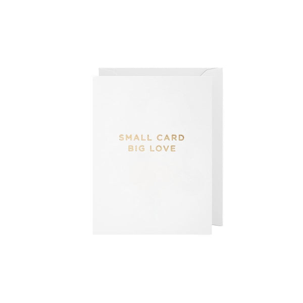 Grußkarte Mini Small Card Big Love Gold Weiß bei Mersor