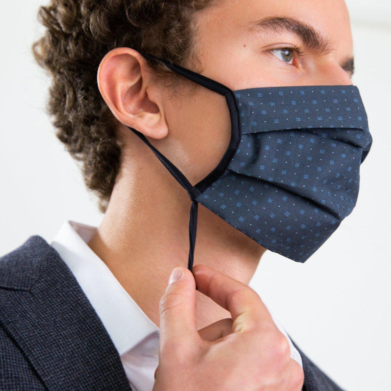 Blaue Mund Nasen Maske als Einstecktuch von Suitmaask | MERSOR