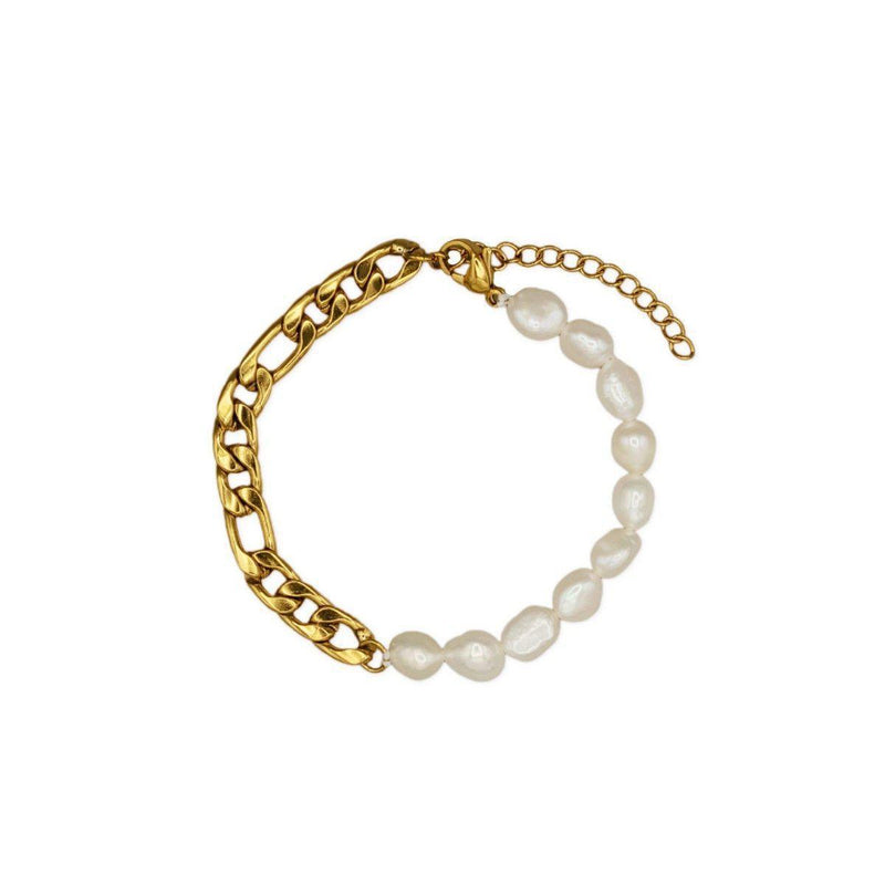 Baroque Pearl Chain Armband | Gold von Hey Coral | MERSOR